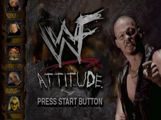 WWF Attitude title screen for Sega Dreamcast